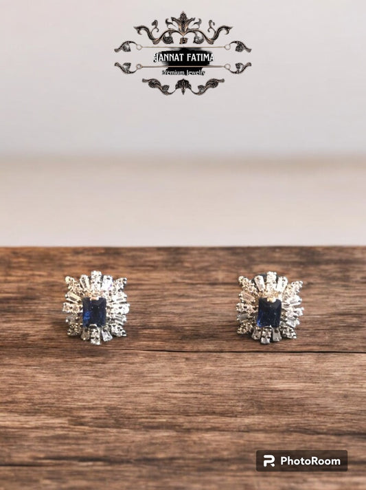 Sapphire Silver Studs