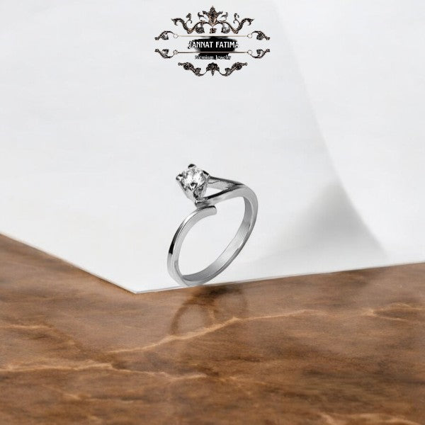 Solitaire Silver Ring