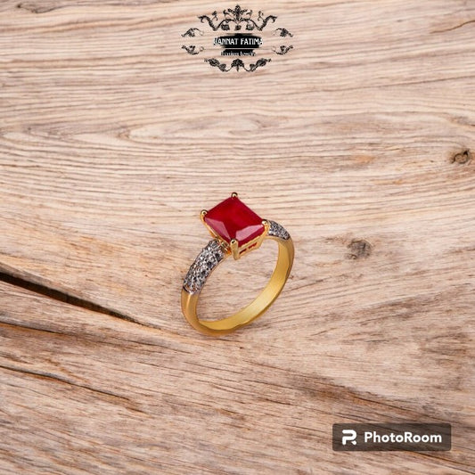 Silver Ring with Ruby