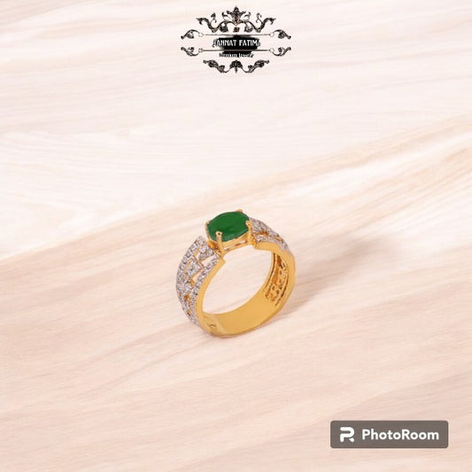 Silver Ring With Emerald