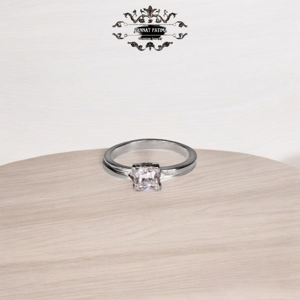 Solitaire Silver Ring