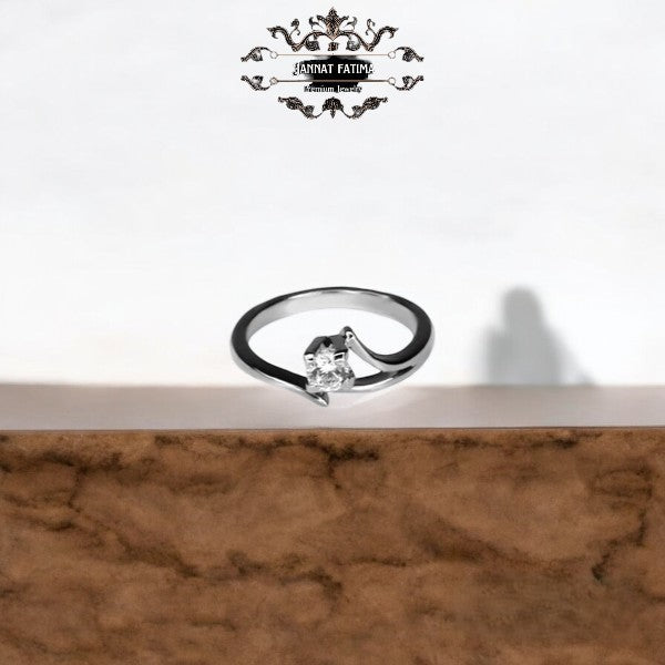 Solitaire Silver Ring